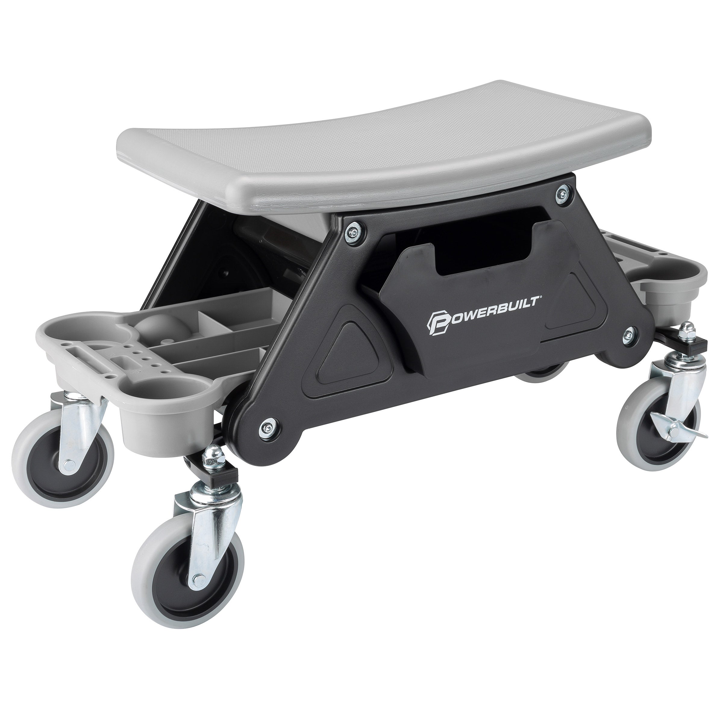 POWERBUILT HEAVY DUTY ROLLING SEAT WITH ORGANIZER - Thumbnail 3