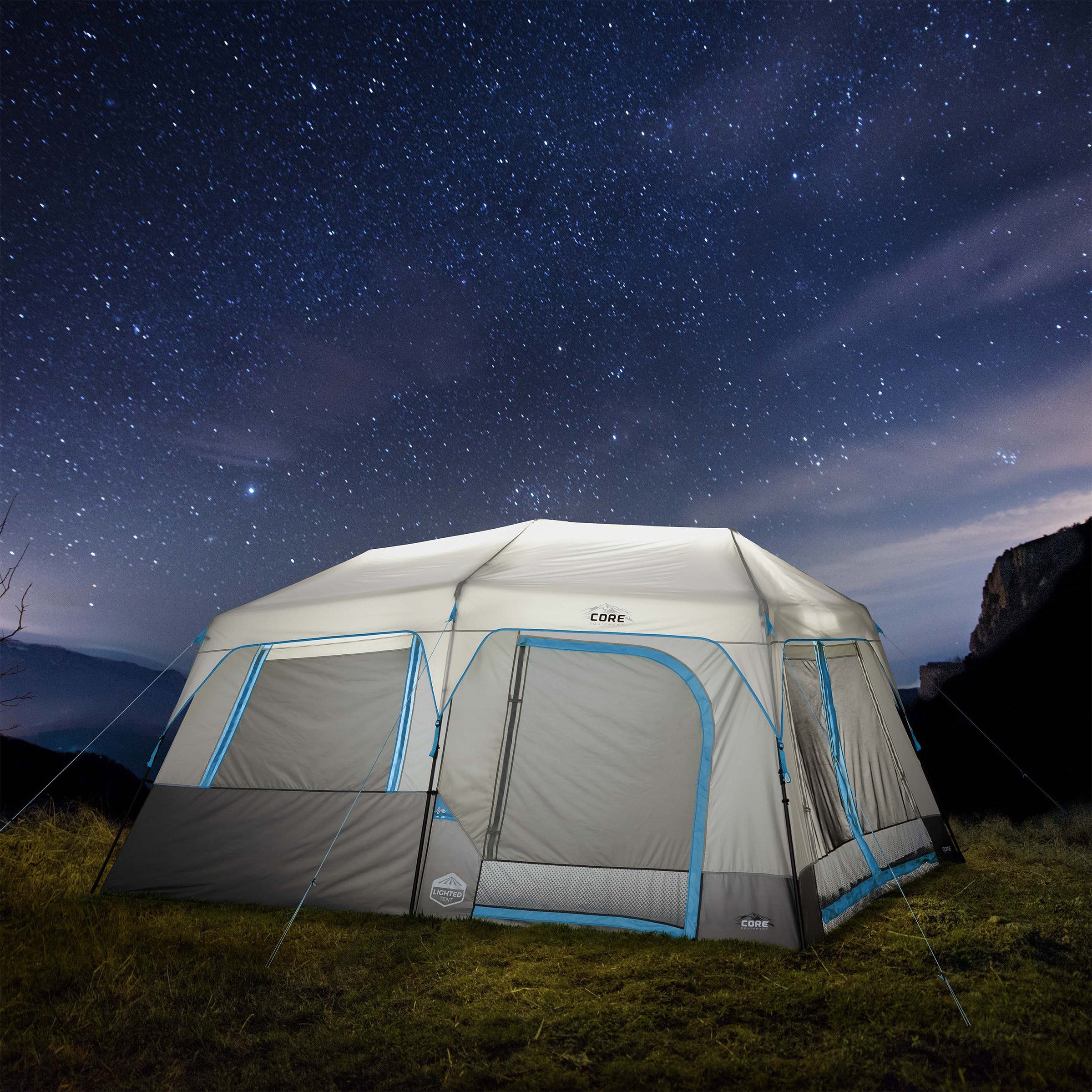 CORE 10-PERSON LIGHTED TENT WITH HALF-FLY - Thumbnail 10