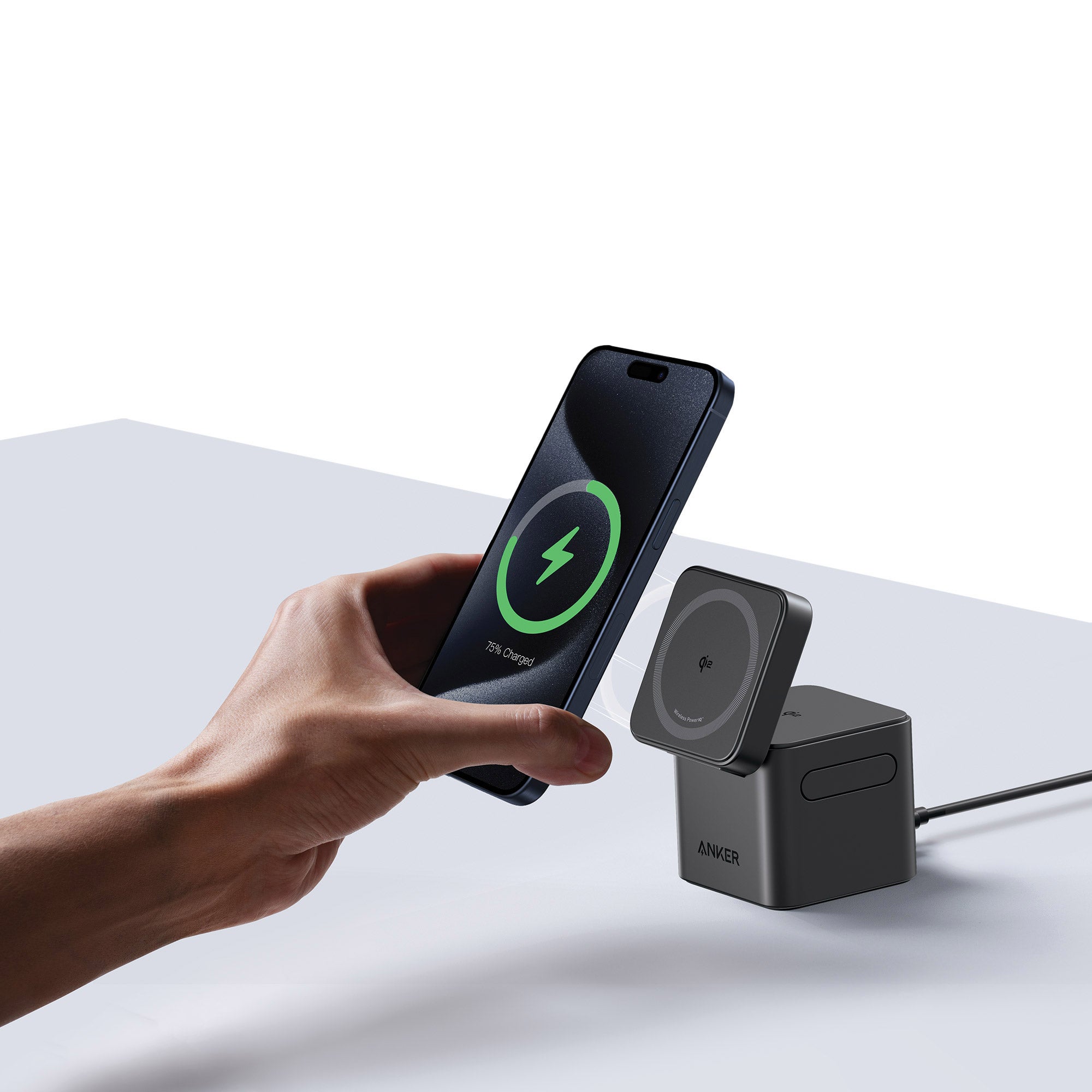 ANKER 3-IN-1 CUBE WIRELESS CHARGING STATION QI2 - Thumbnail 5