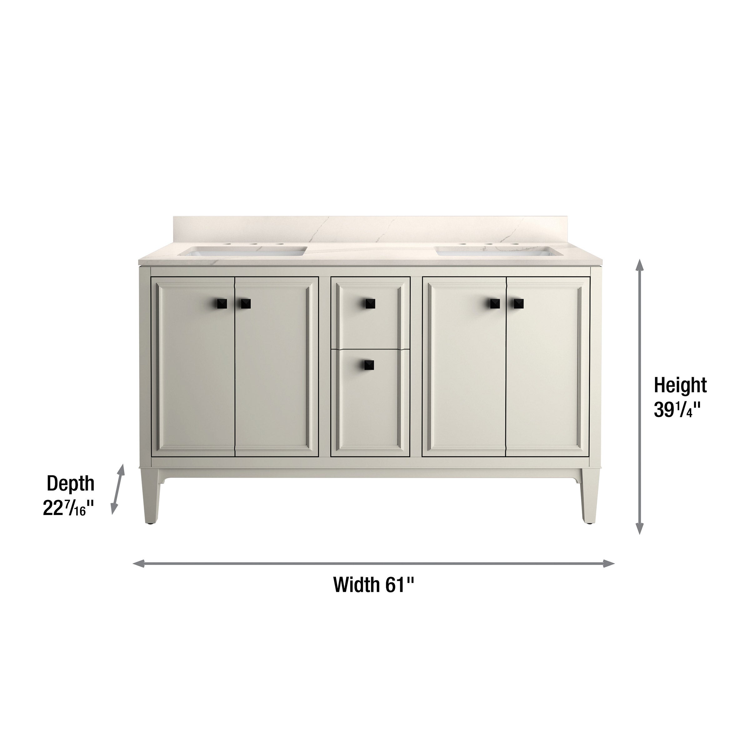 KOHLER CLAVE 60IN VANITY WHITE - Thumbnail 2