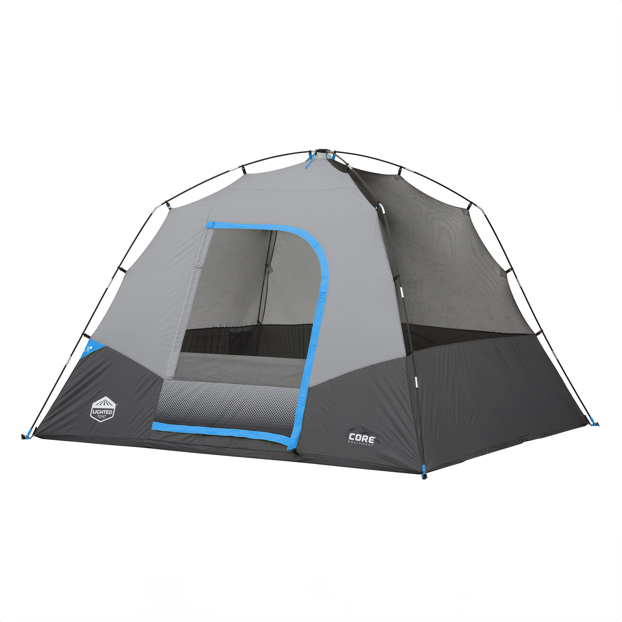 CORE 6P LIGHTED DOME TENT WITH HALF-FLY - Thumbnail 3