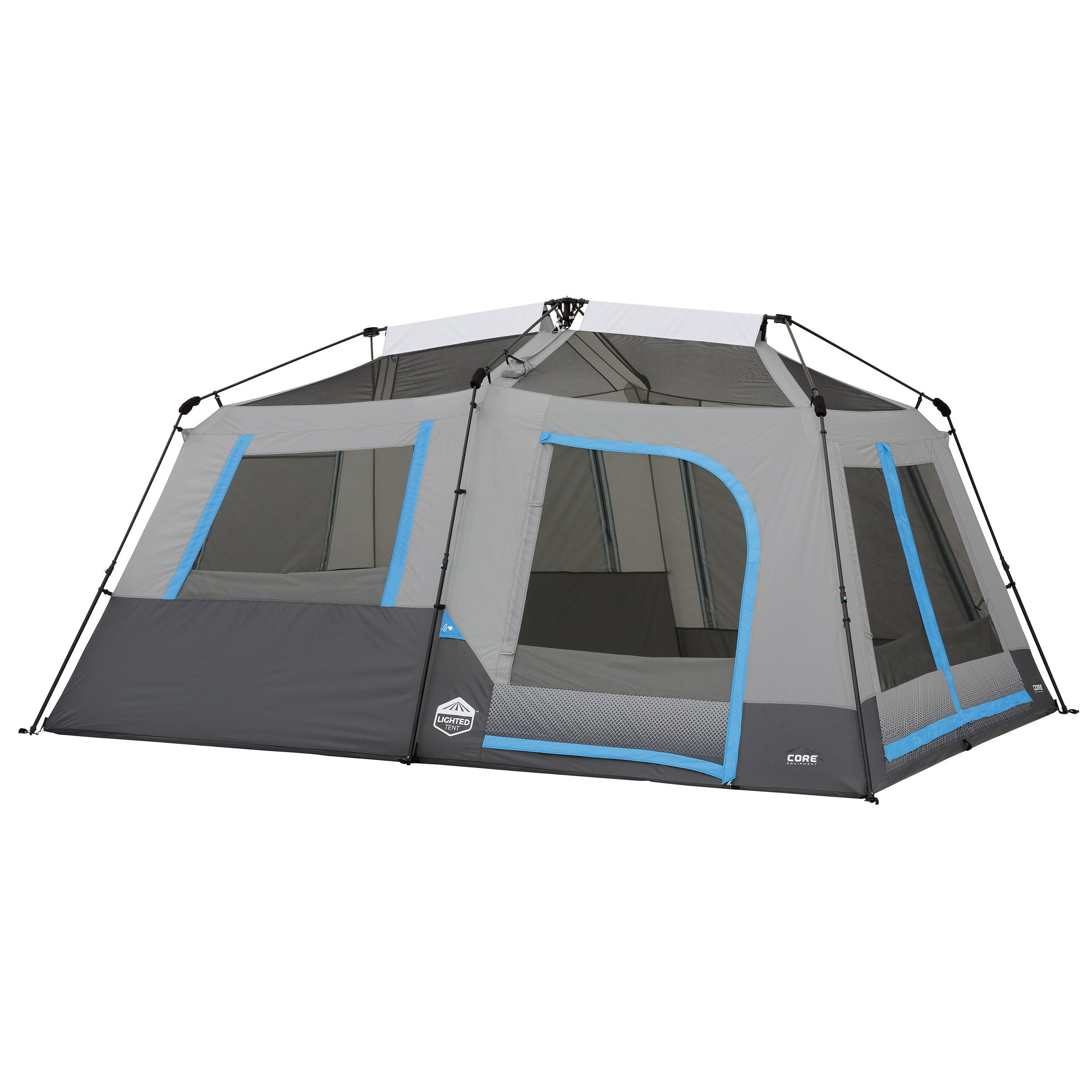 CORE 10-PERSON LIGHTED TENT WITH HALF-FLY - Thumbnail 2