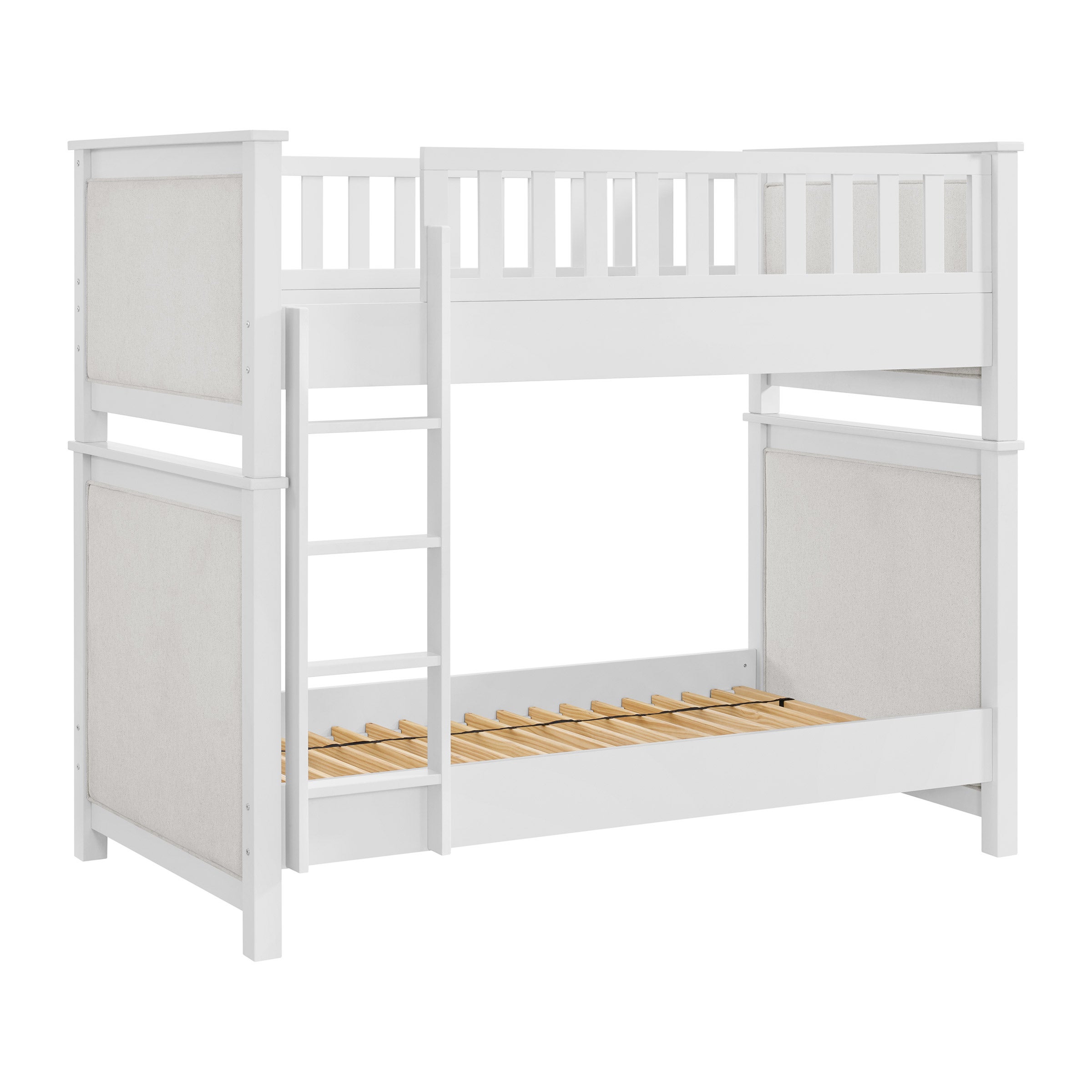 BAYSIDE FURNISHSINGS PAIGE UPHOLSTERED TWIN/TWIN BUNK BED - Thumbnail 4