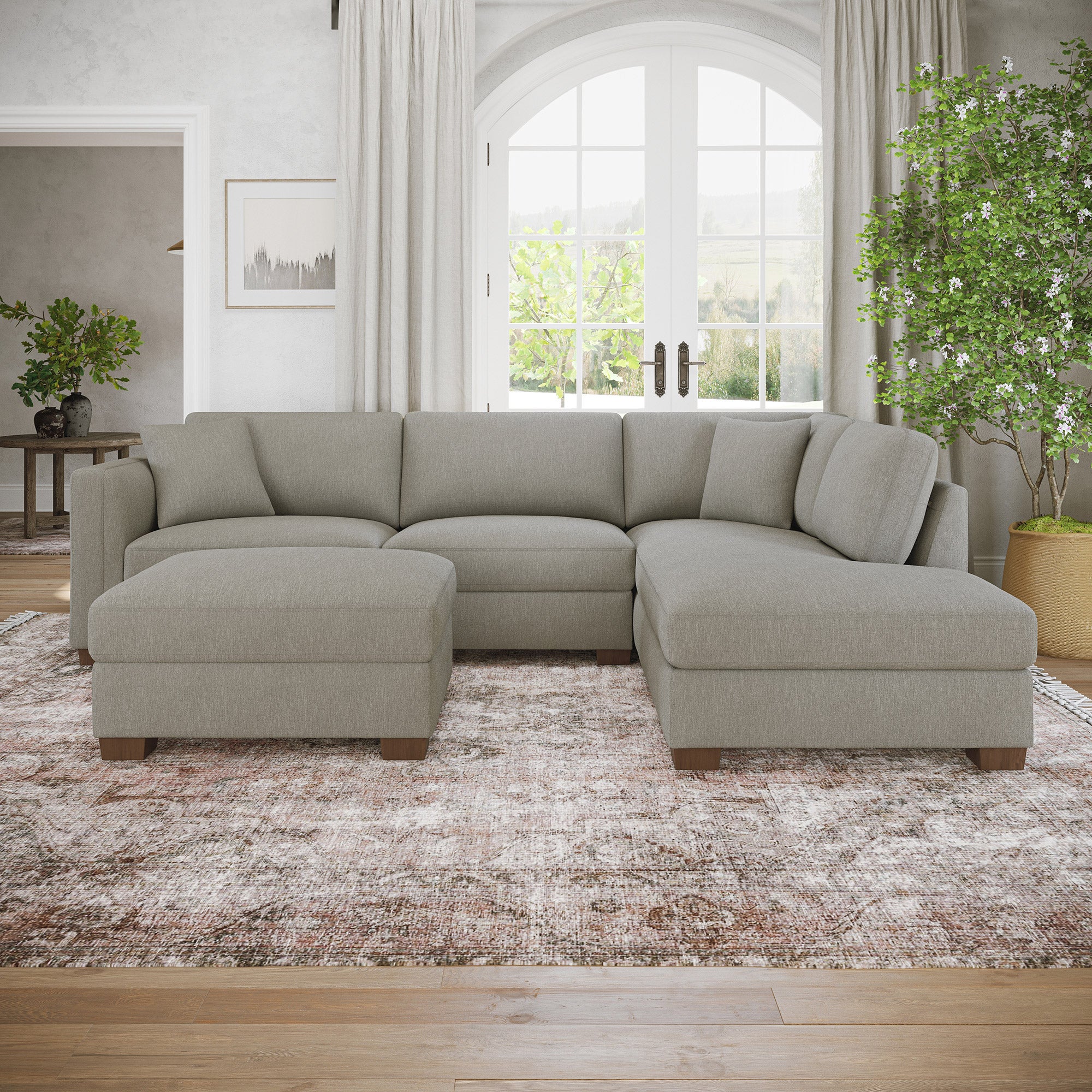 THOMASVILLE WALSEN SECTIONAL WITH STORAGE OTTOMAN - Thumbnail 4