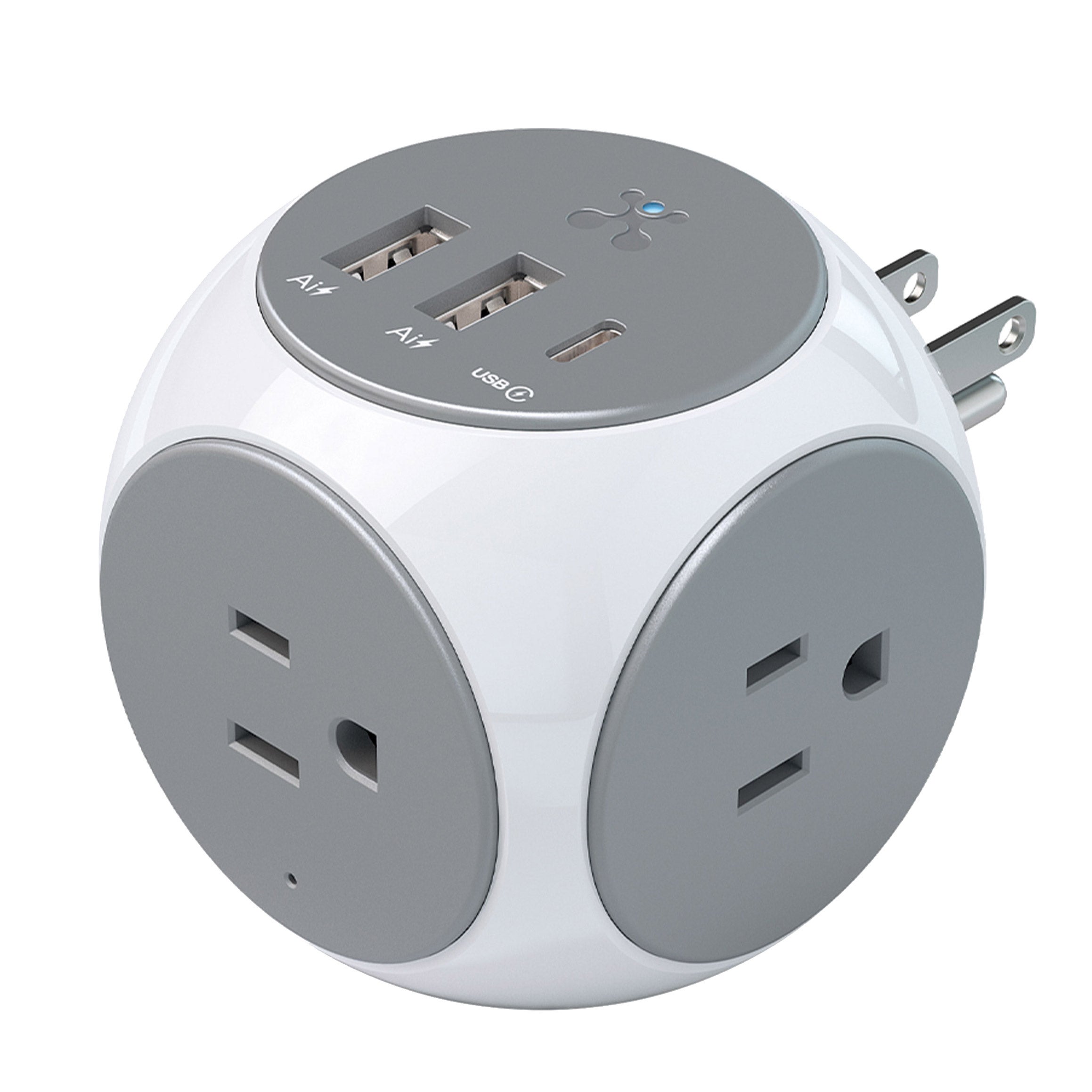 ATOMI POWER CUBE 2 PK. 3 AC OUTLETS 2 USB-A AND 1 USB-C ^ - Thumbnail 3