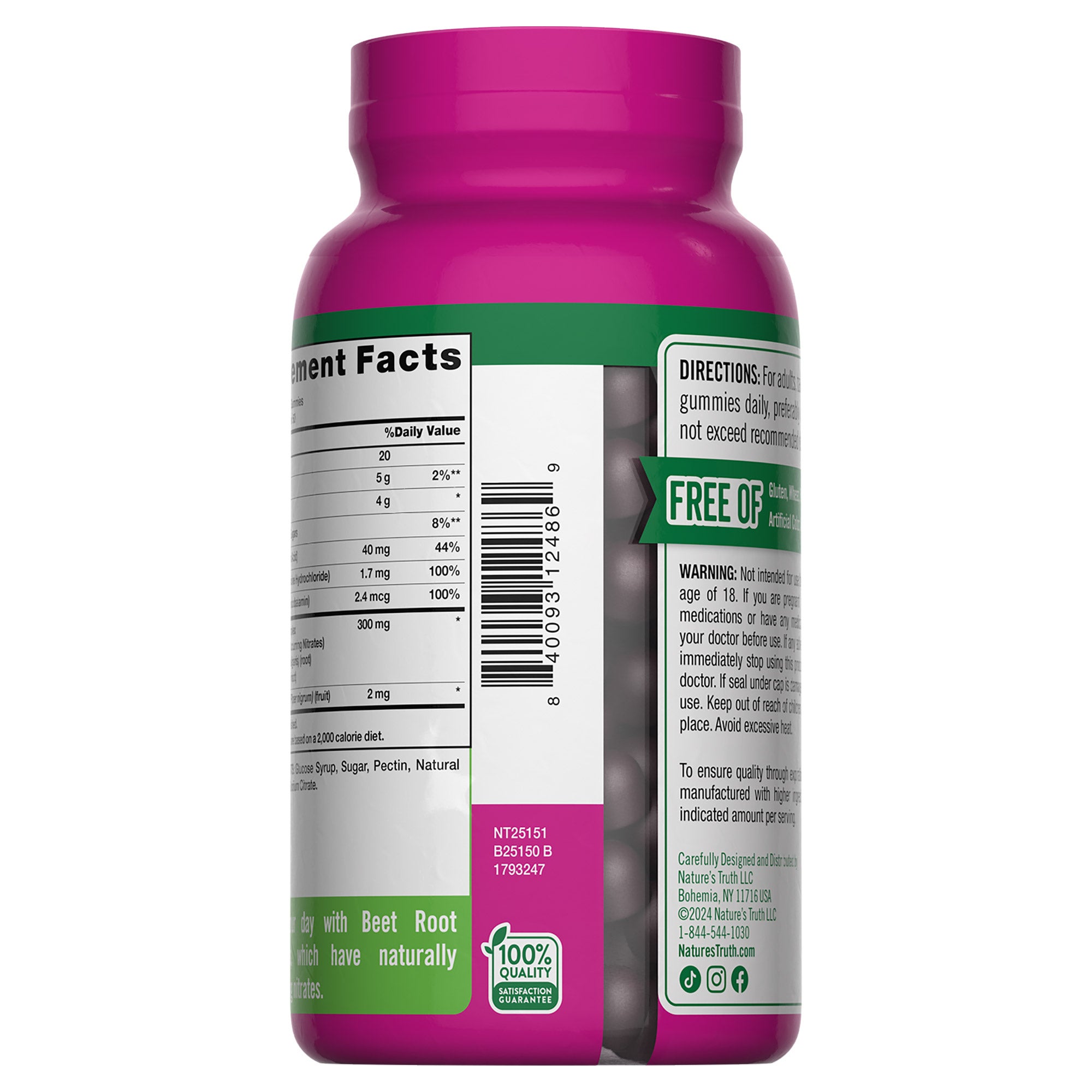NATURE'S TRUTH BEET ROOT GUMMY 300MG 120CT - Thumbnail 3