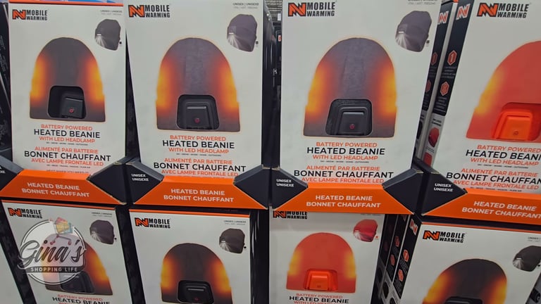 Mobile Warming Heated Beanie with LED Headlamp