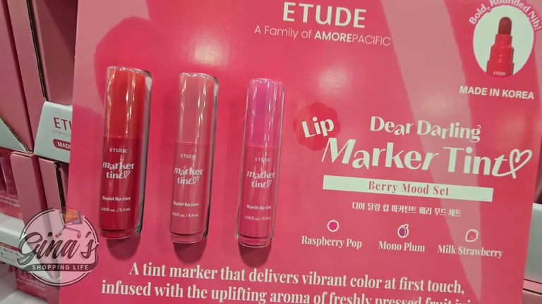 Etude Dear Darling Lip Marker Tint, Berry Mood Set (3 Pack)