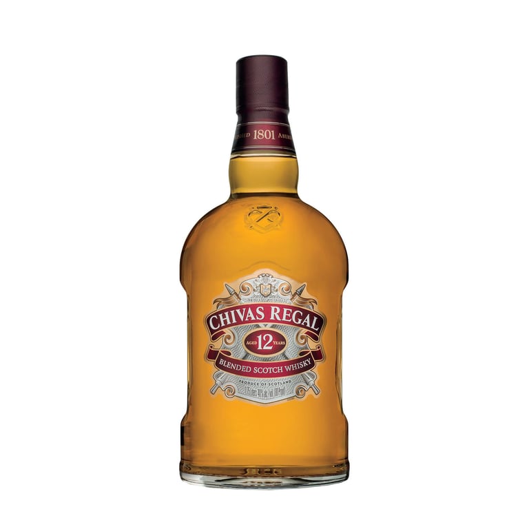Chivas Regal 12 Year Old Blended Scotch Whisky, Scotland, 1.75 L
