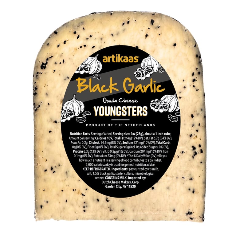 Artikaas Youngsters Black Garlic Gouda (Price Per Pound)