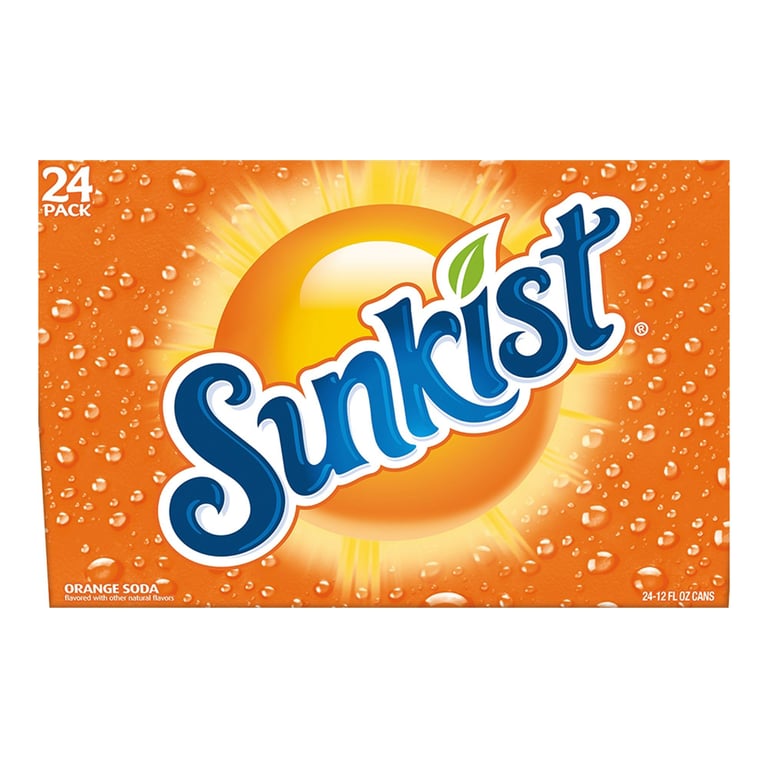 Sunkist Orange Soda, 24-Pack of 12 fl oz Cans