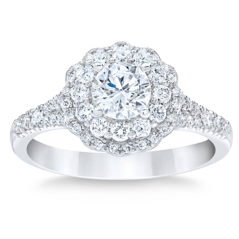 Platinum VS2 I 1.20 ctw Round Diamond Ring (0.70 ct Center)