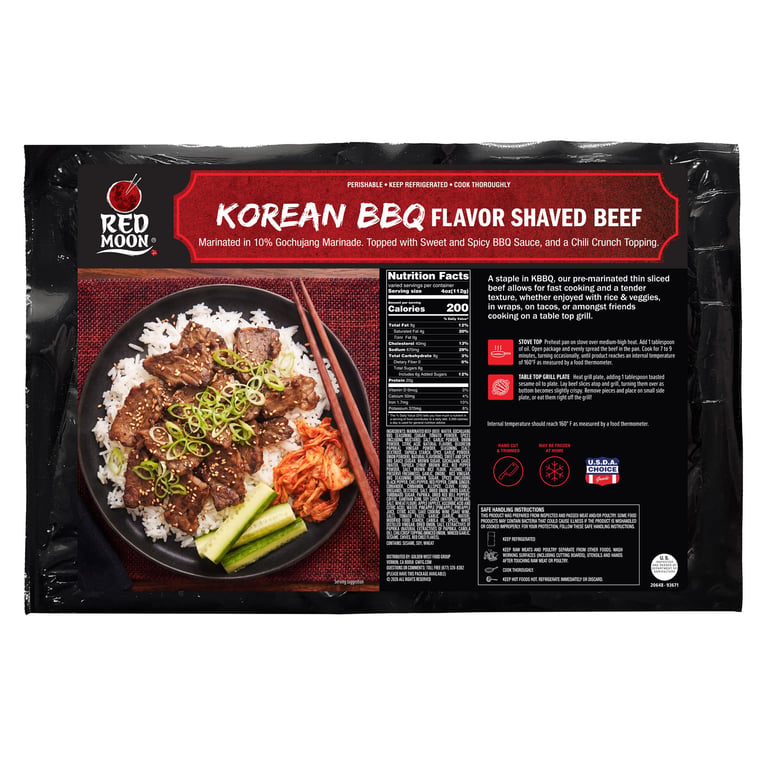 Red Moon Korean BBQ Flavor Shaved Beef (Per Pound)