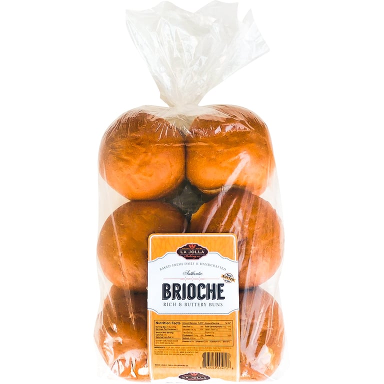 La Jolla Baking Co. Brioche Buns, 12 Count
