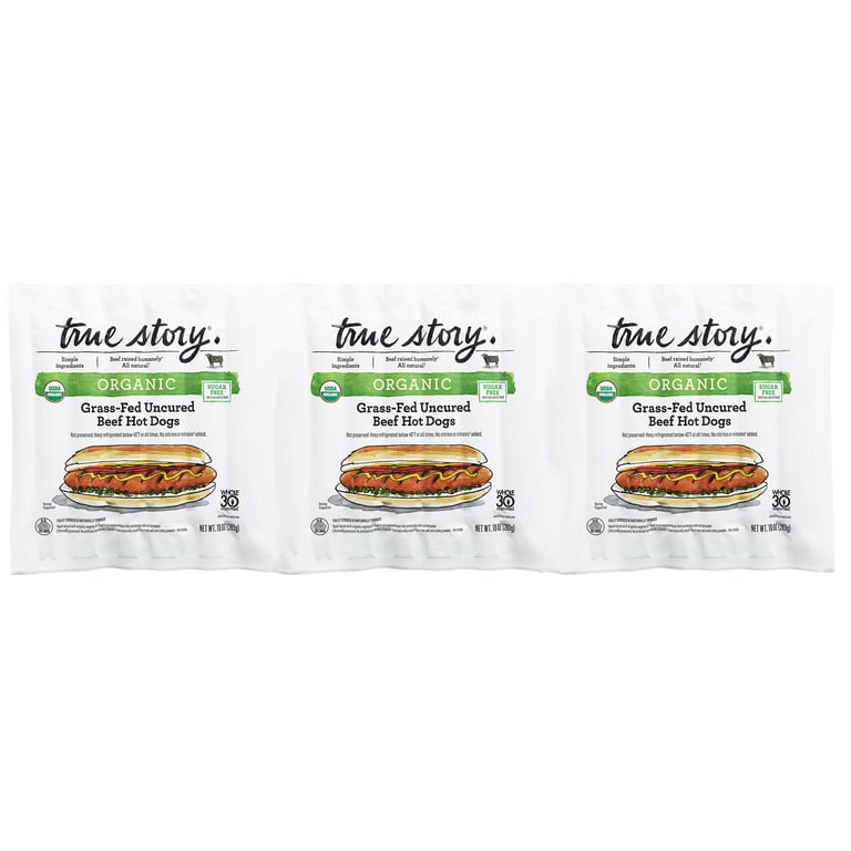 True Story Organic Hot Dogs, 3-Pack (10 oz each)