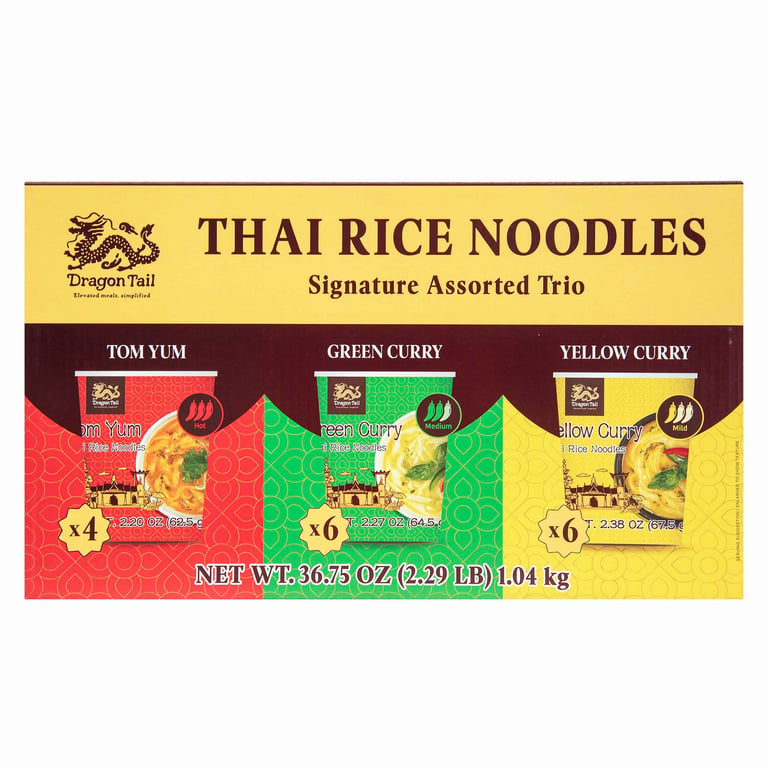 Dragon Tail Assorted Thai Rice Noodles 18 Count/38.09 oz