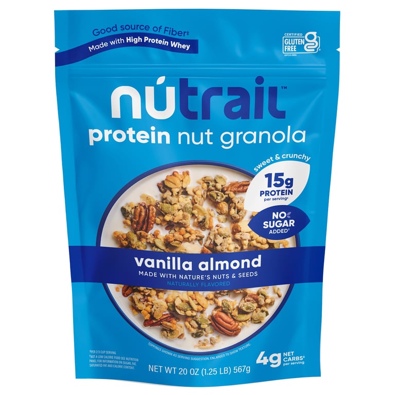 Nutrail Vanilla Almond Protein Nut Granola 20 oz (1.25 lbs)