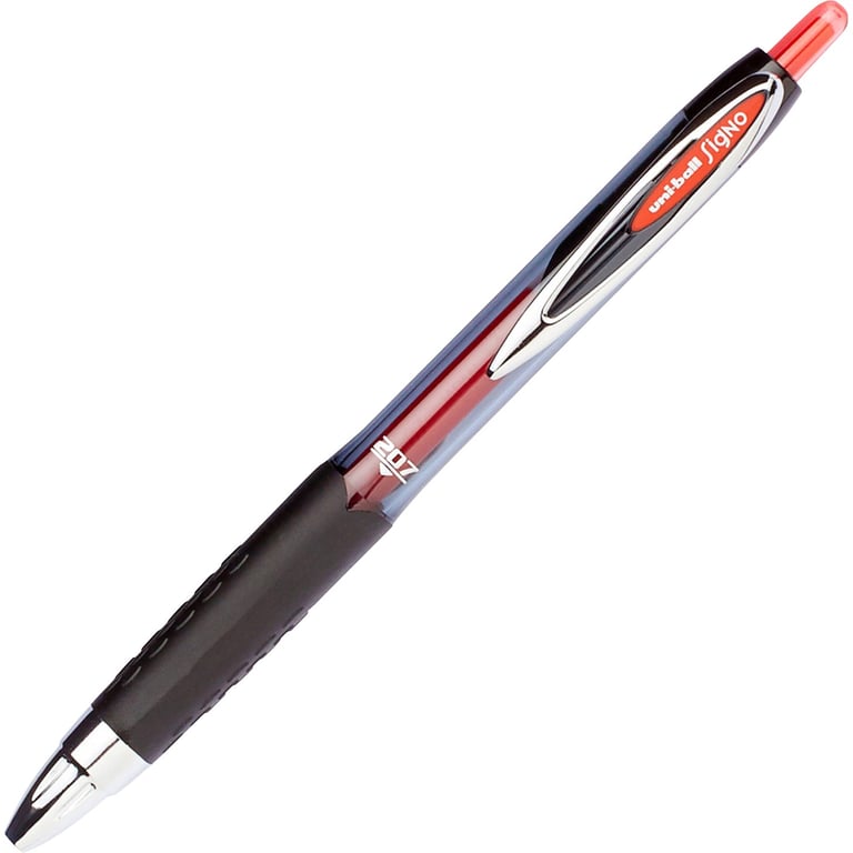 Uni-Ball Signo 207 Gel Pen, Red, Medium Point, 12-Pack (UBC33952)