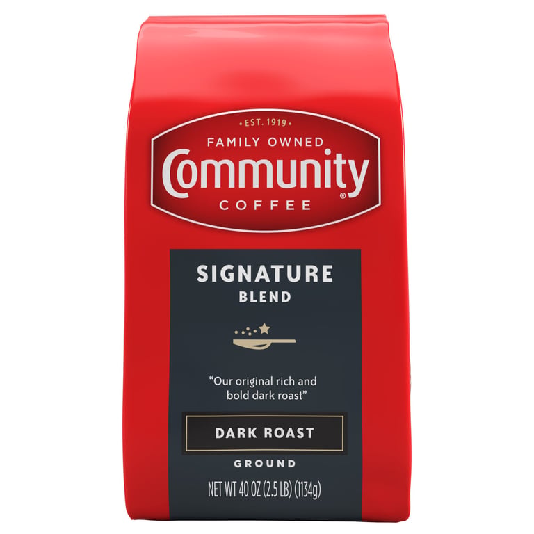 Community Coffee Dark Roast Ground Coffee, 40 oz