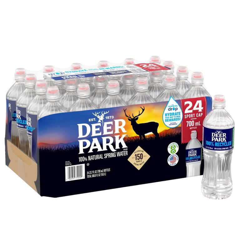 Deer Park Spring Water Sport Cap 24/23.7 Ounce Bottles