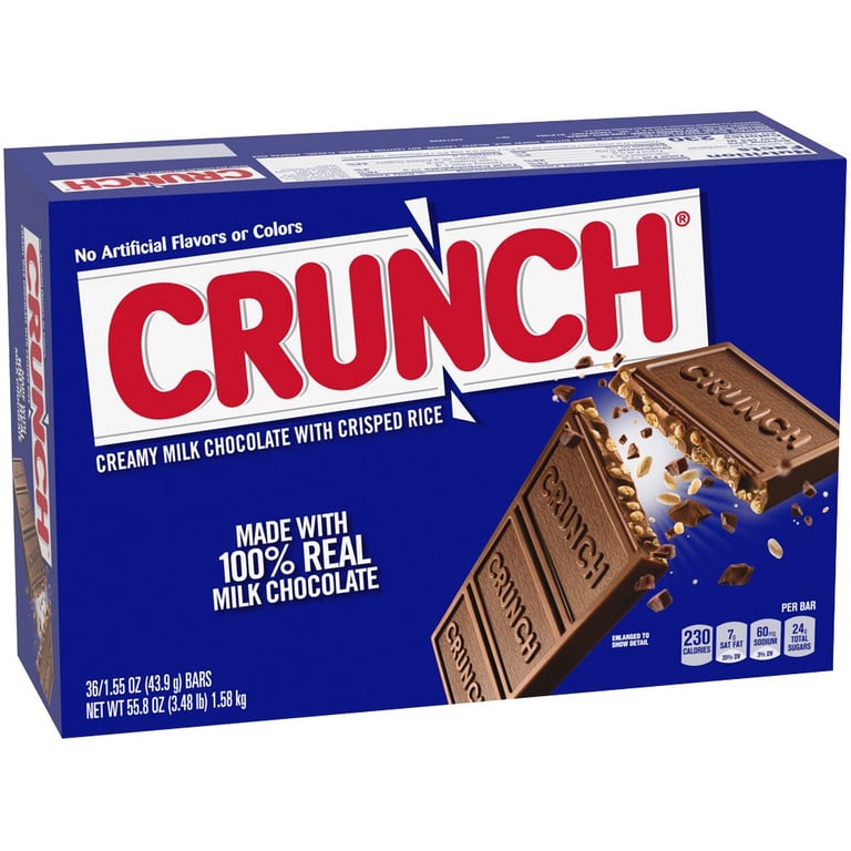 Nestlé Crunch Candy Bar, 1.55 oz, 36-Count