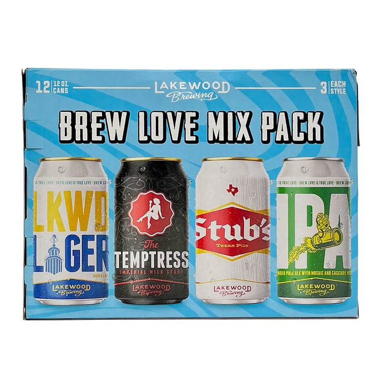 Lakewood Brewing Co Brew Love Mix Pack Variety 12/12 oz Cans