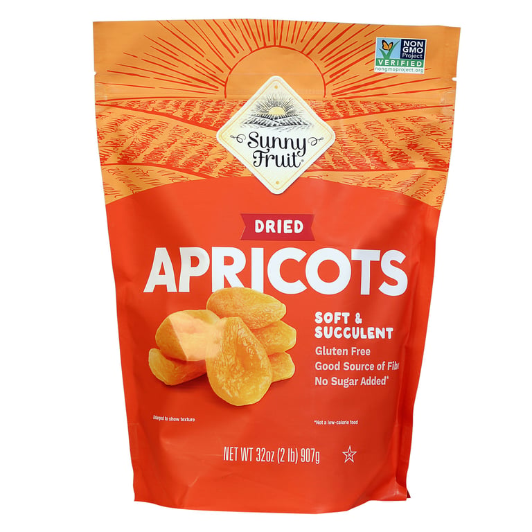 Sunny Fruit Organic Dried Apricots, 32 oz Bag