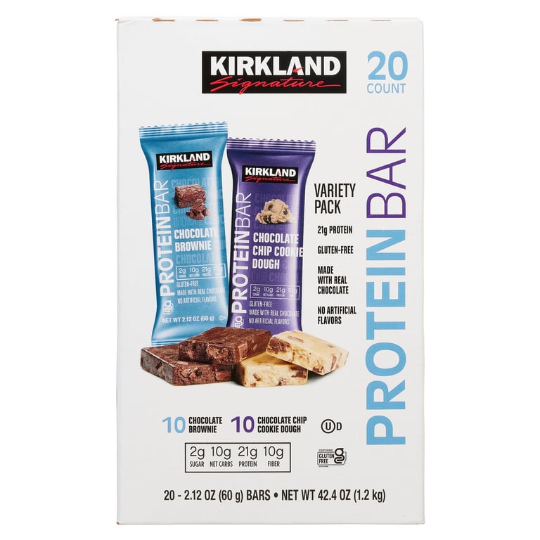 Kirkland Signature Protein Bar, Variety Pack, 20 Count, 2.12 oz