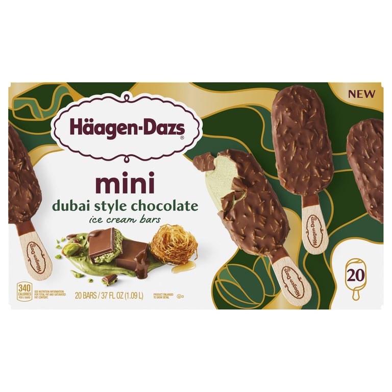Häagen-Dazs Mini Dubai Style Chocolate Ice Cream Bars, 20-Count