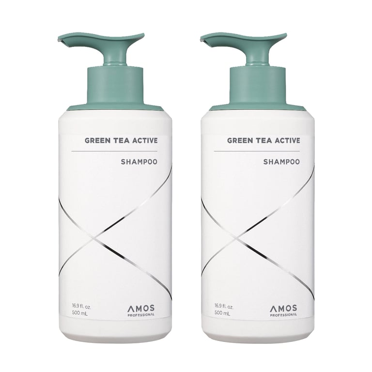 Amos Professional Green Tea Active Shampoo 2-Pack