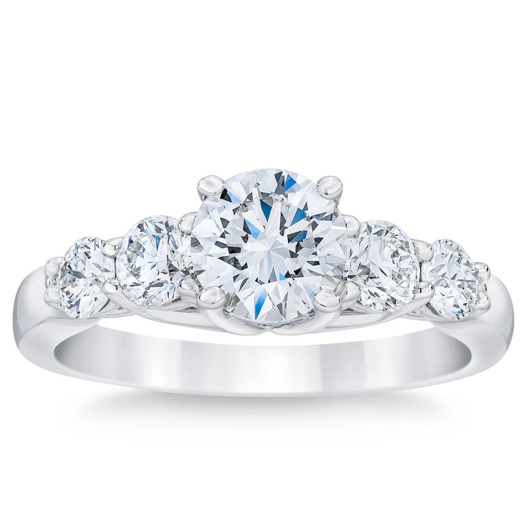 Platinum VS2 I 1.75 ctw Round Brilliant Diamond Ring (1.0 ct Center)