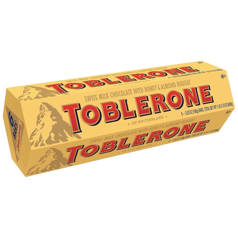 Toblerone Swiss Milk Chocolate 6 / 3.52 oz Bars
