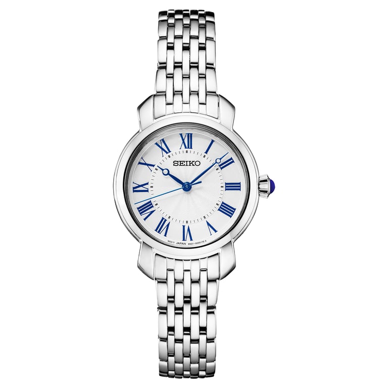 Seiko Roman Numeral Silver Dial 50M Ladies Quartz Watch
