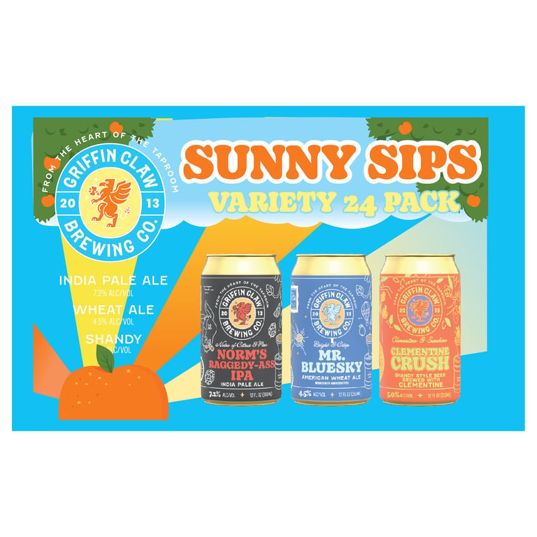 Griffin Claw Variety Pack 24/12 Ounce Cans