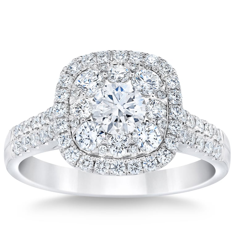14kt White Gold VS2 I 1.50ctw Round Diamond Ring (0.50ct Center)
