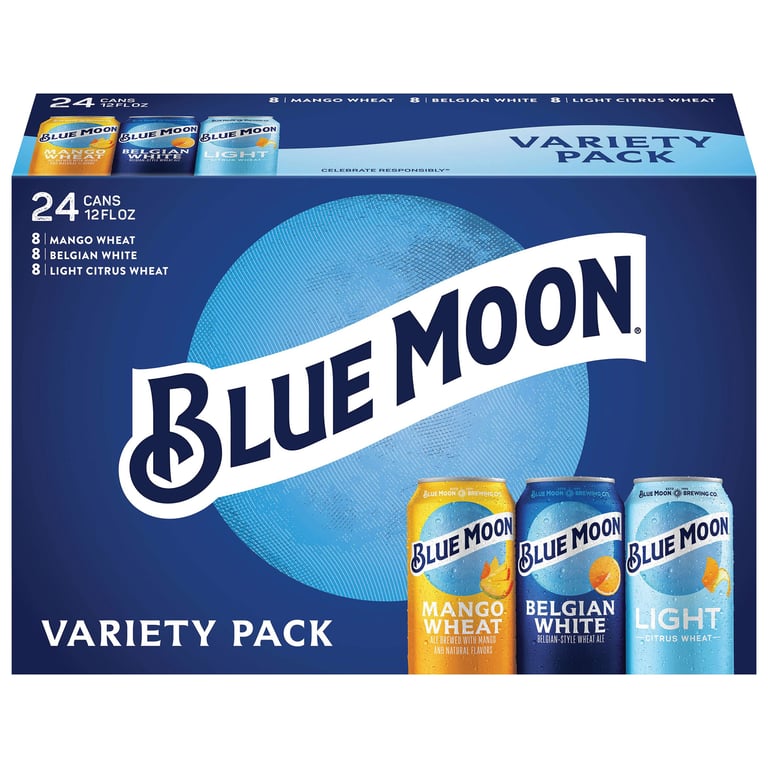 Blue Moon Variety Pack 24 / 12 oz Cans