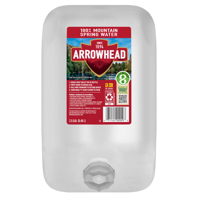 Arrowhead Mountain Spring Water, 2.5 Gallon, 2 ct