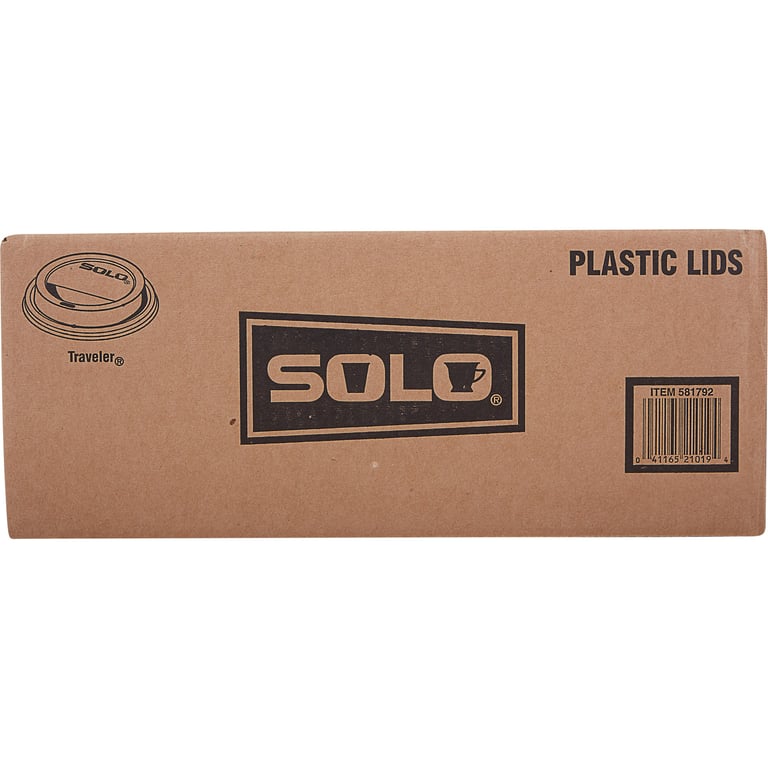Solo 12-24 oz Black Hot Lid 500 CT TLB165