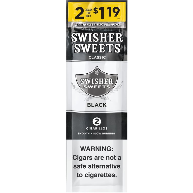 Swisher Sweets Black Cigarillos 30 Packs of 2 (Pre-Priced $1.19)