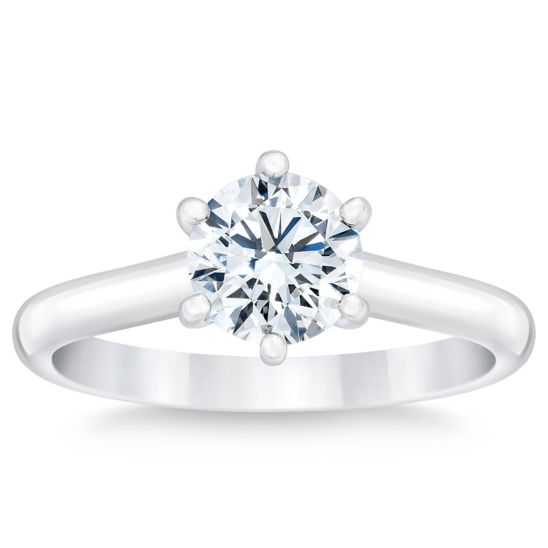 Platinum 1.00 CTW VS2 I Round Diamond Solitaire Ring