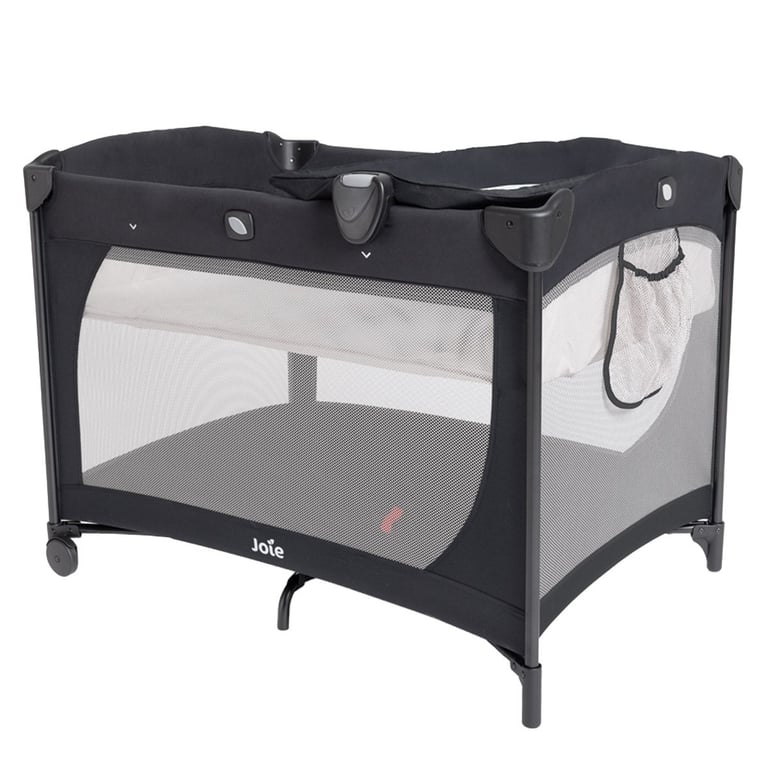 Joie Latte Change Portable Playard, Shale, with Bassinet & Changer