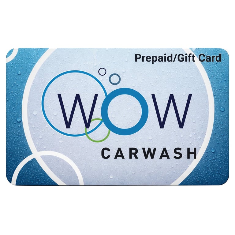 WOW Carwash 2-$100 Gift Cards (Non-Refundable)