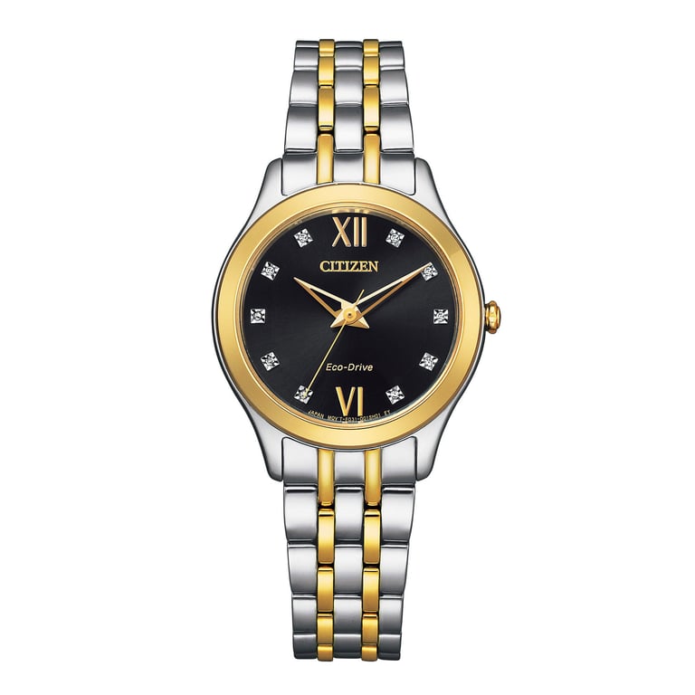 Citizen Eco-Drive Diamond Two-Tone Stainless Steel Quartz Ladies Watch