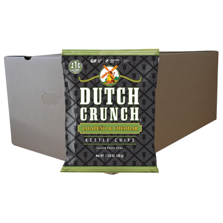 Old Dutch Dutch Crunch Jalapeno & Cheddar Kettle Chips 20 ct / 1.375 oz