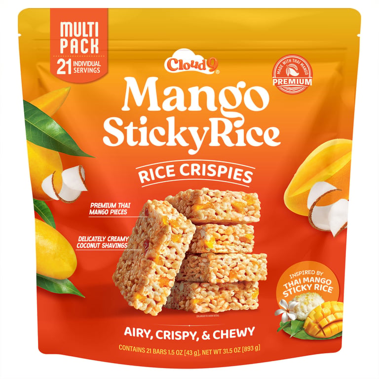 Cloud 9 Mango Sticky Rice Crispies 31.5 oz Bag