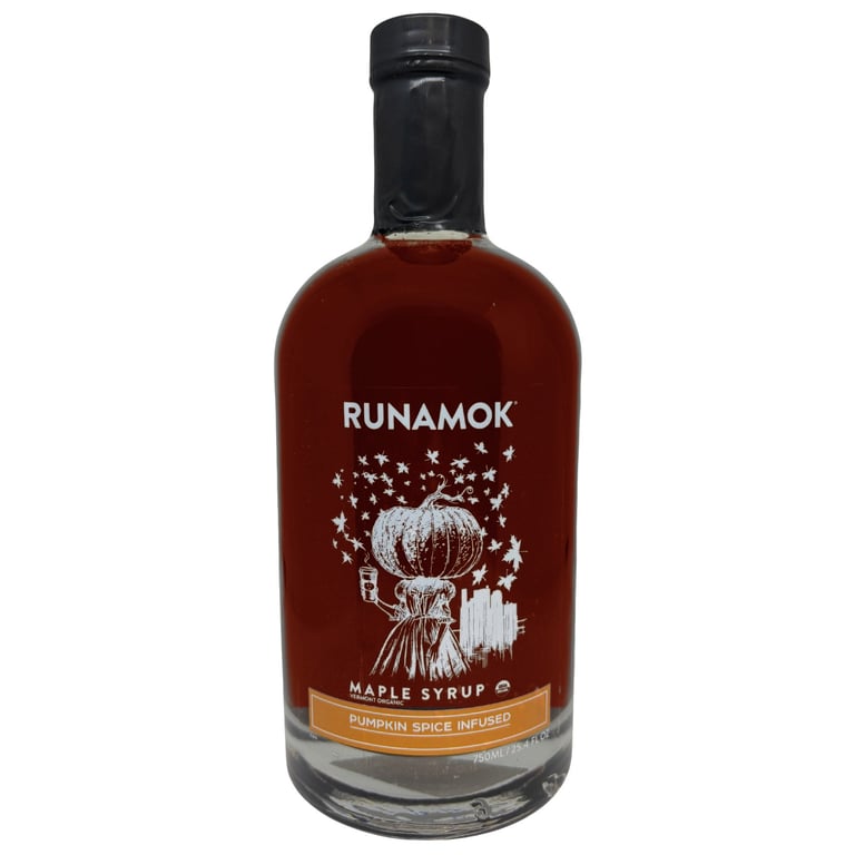 Runamok Organic Pumpkin Spice Maple Syrup, 25.4 FL OZ Bottle