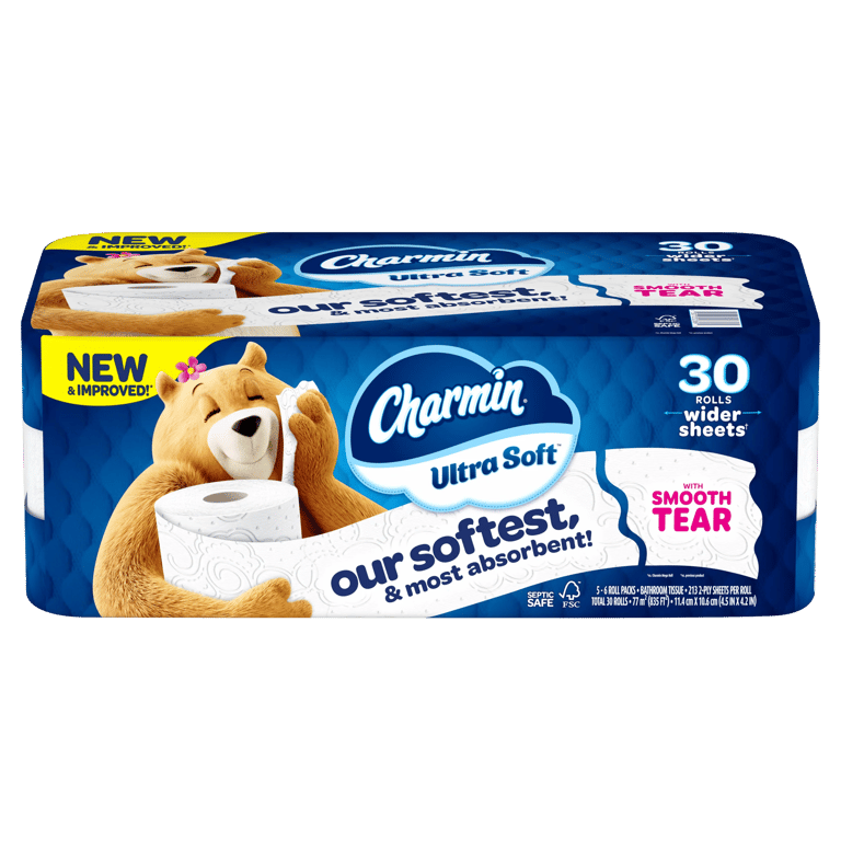 Charmin Ultra Soft 835 Sq Ft 30 Roll / 213 Sheets