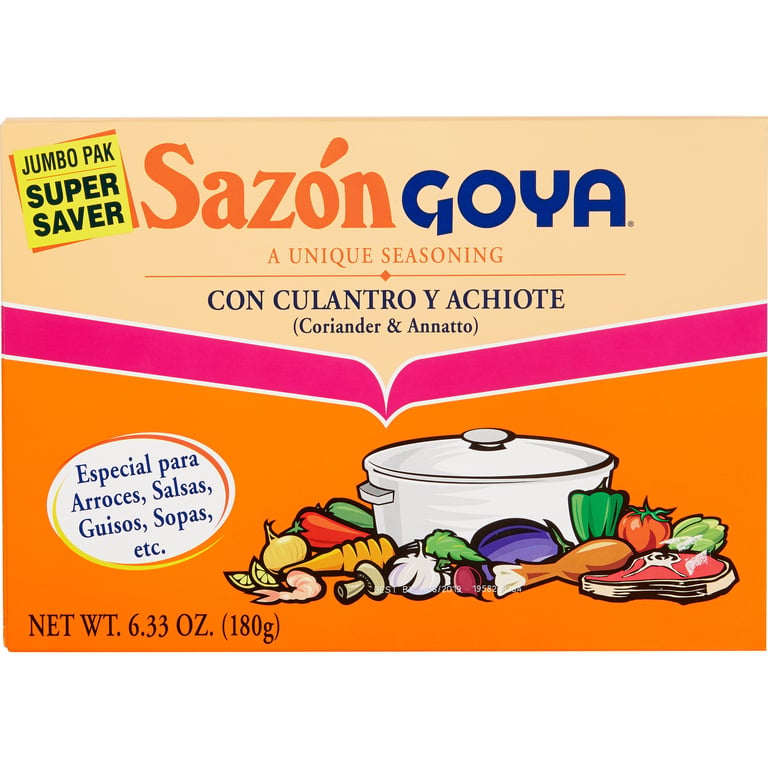Goya Sazón Culantro y Achiote Seasoning Packets, 6.33 oz