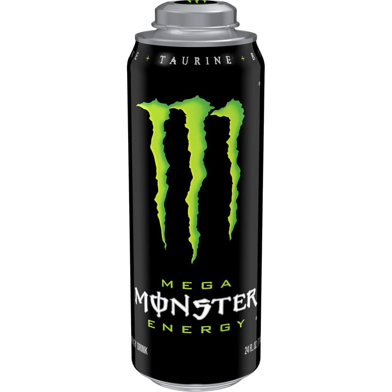 Monster Energy Drink, Original Green, 12-Pack of 24 oz Cans