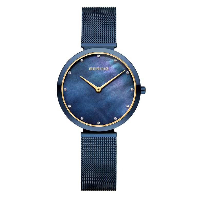 Bering Ultra Slim Blue Stainless Steel Women's Watch